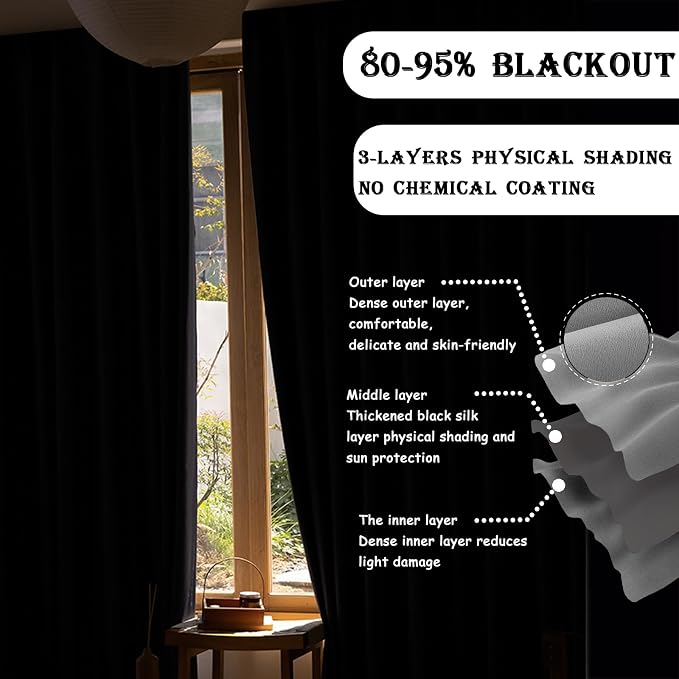 Room Divider Curtains for Ceiling Track Rod, 8.3 ft Wide x 9 ft Tall, Dark Grey