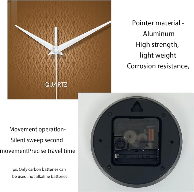 XFM Modern Wall Clock for Living Room Decor 20 Inch Large Brown Analog Wall