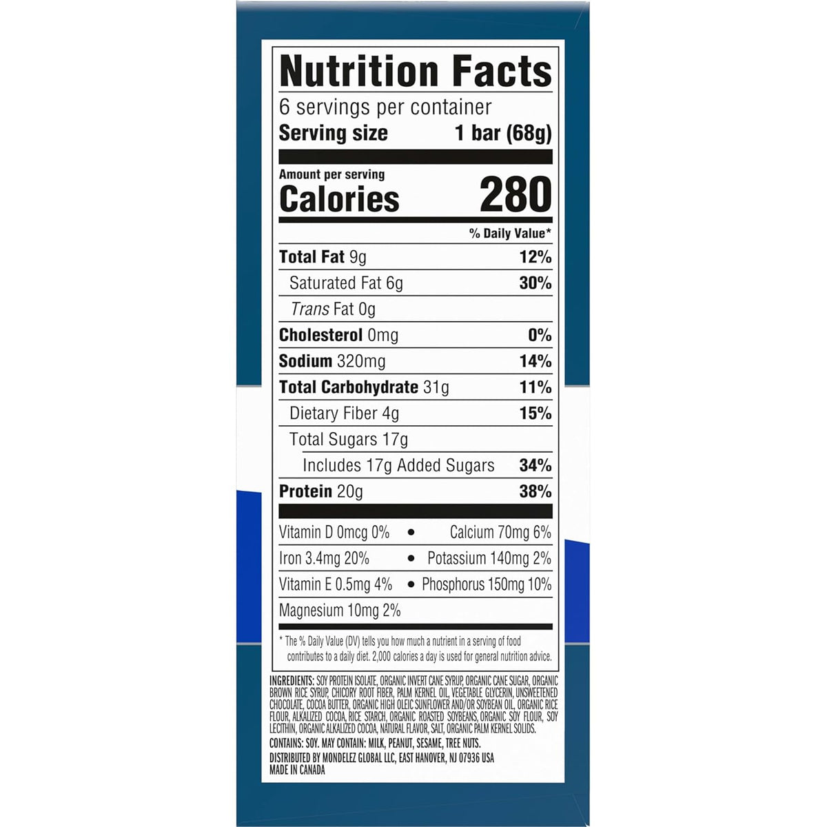 CLIF BUILDERS Protein Bars - White Fudge OREO-Flavored - 20g Plant Based Protein - Gluten Free - Non-GMO - Low Glycemic - No Artificial Sweeteners - 2.4 oz. (6 Pack)