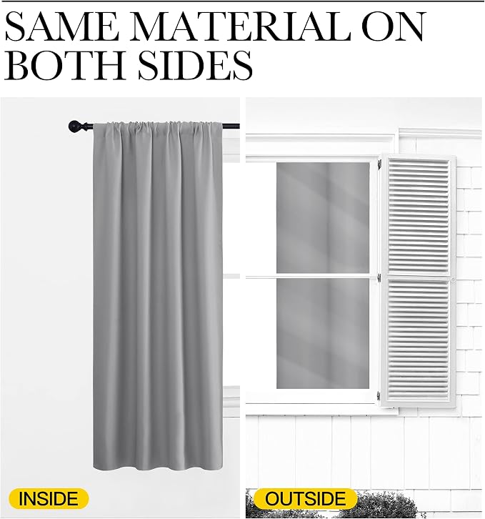 NICETOWN Short Curtains for Wide Window