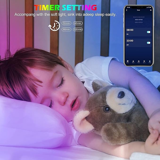 Tenmiro Led Lights for Bedroom 100ft Music Sync Color Changing Strip Lights