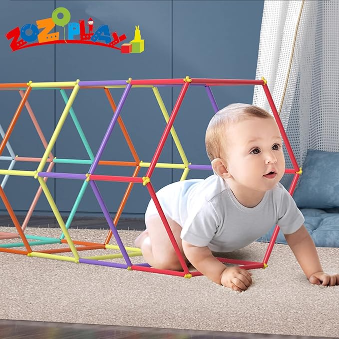 ZOZOPLAY Straw Constructor STEM Building Toys 400 Piece Straws and Connectors Building Sets Colorful Motor Skills Interlocking Plastic Engineering Toys Best Educational Toys Boy & Girl… | 400 colorful straws and connectors let kids 3+ build cars and ro...