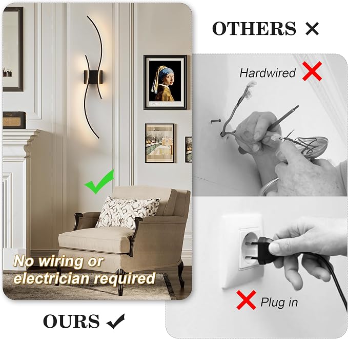 Battery Operated Wall Sconces Set of Two