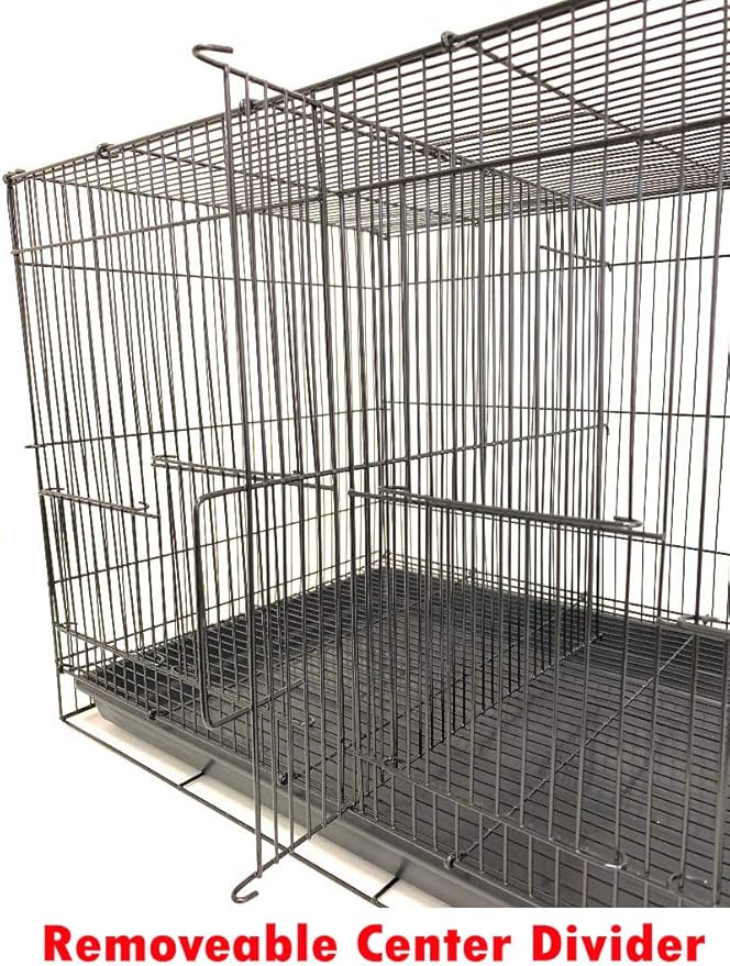 Mcage Lot of Breeding Flight Bird Cage for Aviaries Canaries Budgies Finches Lovebird Parakeet (30"x18"x18" White with Divider)