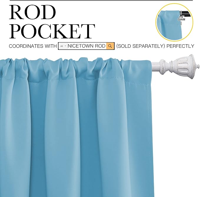 NICETOWN Kitchen Curtains, Short Blackout Curtains & Drapes, Home Decoration