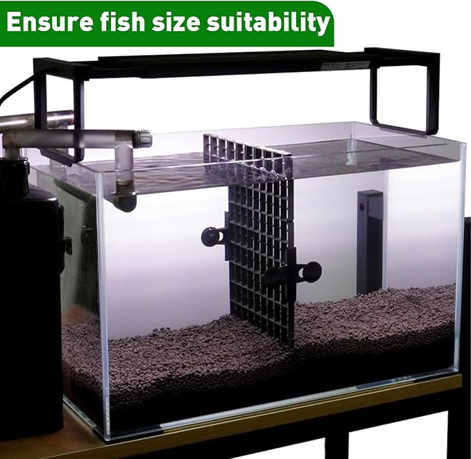 LINLAN 4 Pieces 11.8x11.8in (30X30cm) Aquarium Grid Plastic, Fish Tank Divider, Egg Crate for DIY Filtration and Bottom Protection in Aquascaping (White-No Accessories)