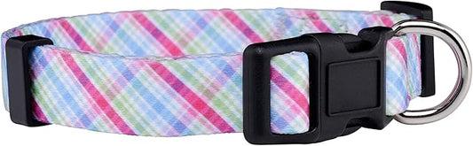 Native Pup Easter Dog Collar, Cute Spring Gift for Puppies, Pink Pastel, Eggs, Chicks, Bunny Adjustable for Small, Medium, Large Breeds (Pastel, Medium)