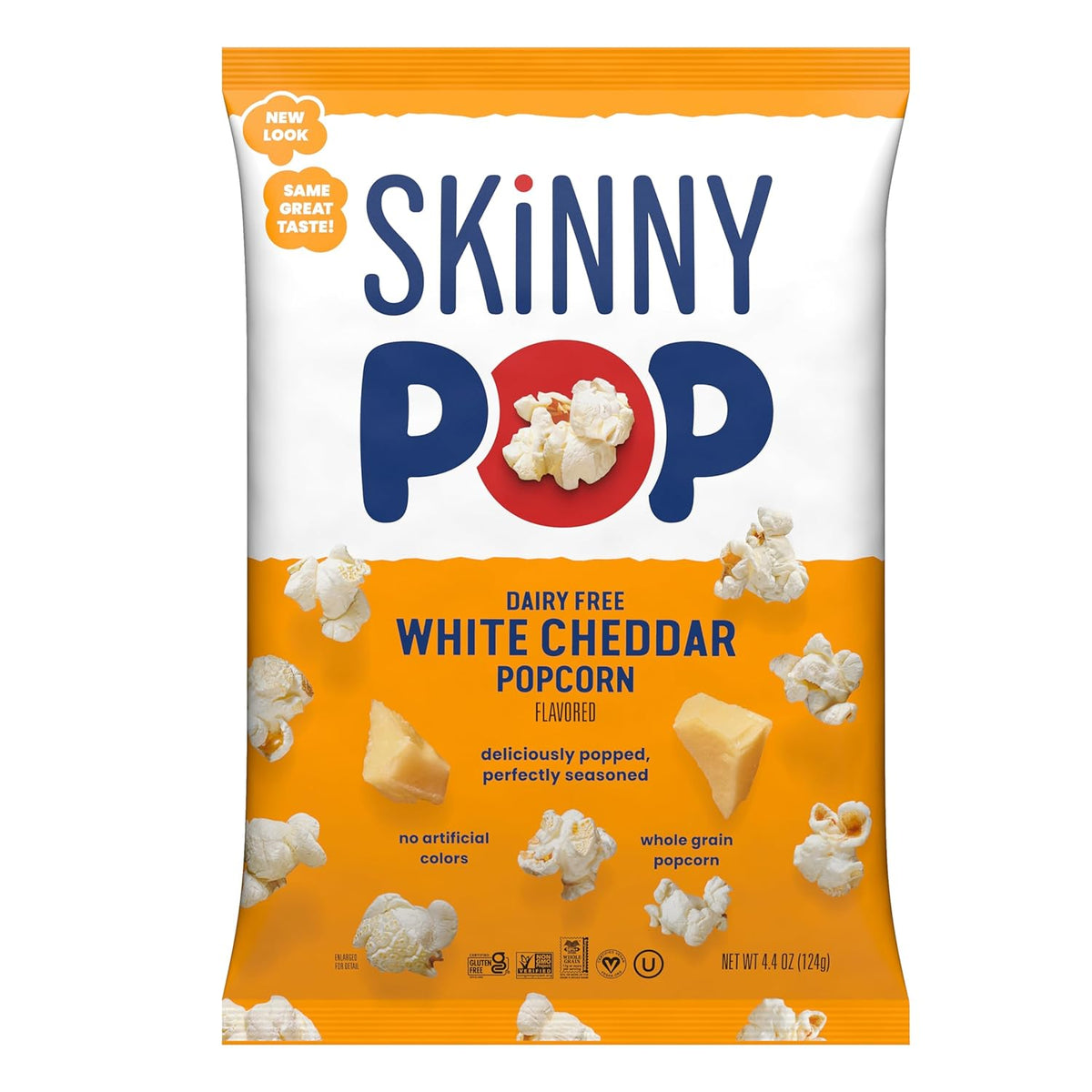 SkinnyPop Popcorn, Avocado Lime, Whole Grain Snack, Dairy-Free Snack, 4.4oz Bag