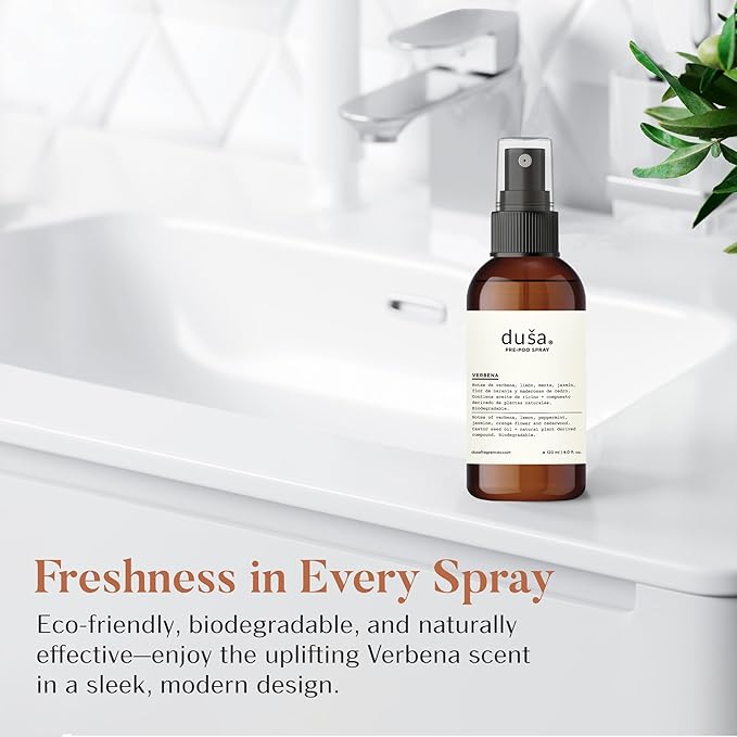 DUSA Bathroom Spray Poo Odor Eliminator 4 oz - Ultimate Toilet Spray and Freshener - Odor Neutralizer with Fresh Scent for Bathrooms and Home Use