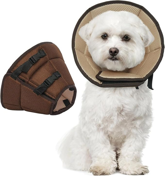 Dog Cone Collar After Surgery for Medium Dogs, Adjustable Soft Recovery Cone for Dogs to Stop Licking Biting, Comfortable Pet Elizabethan Alternative for Wound Healing