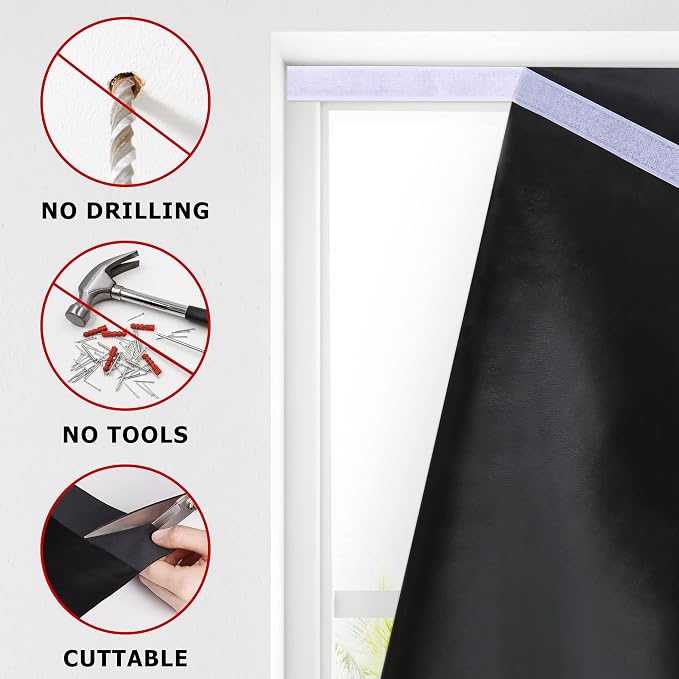 LazBlinds 100% Blackout Cordless Thermal Insulated UV Protection Privacy Curtain