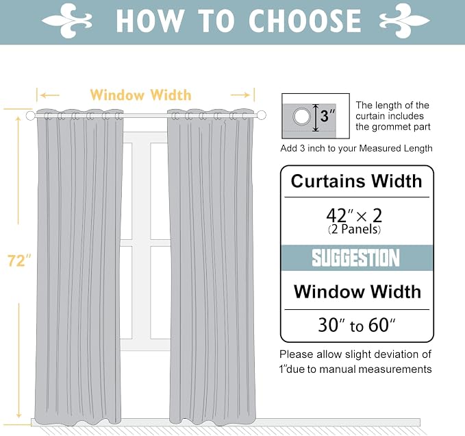 ChrisDowa Brownout Curtains 72 inches Long
