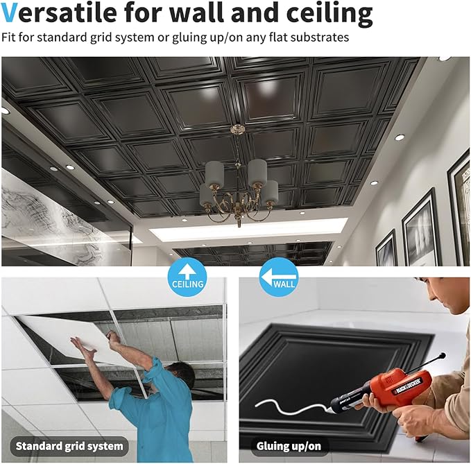 Art3d PVC Ceiling Tiles