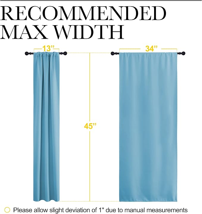NICETOWN Kitchen Curtains, Short Blackout Curtains & Drapes, Home Decoration