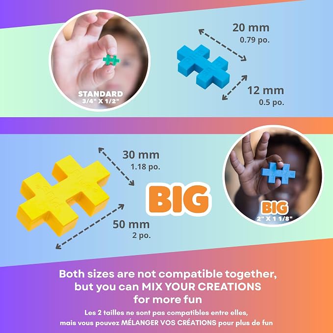 PLUS PLUS 240 Piece Pearl Mix - Mini Waffle Blocks, Classroom Must Haves | STEM Toys, Sensory Bin Filler, Autistic Kids Must Haves, Gifts for Boys & Girls, Christmas Stocking Stuffers for Kids
