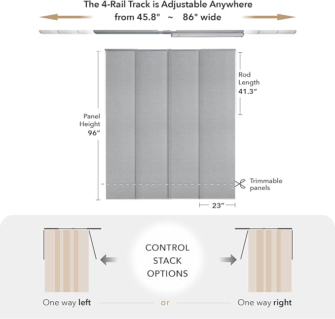 GoDear Design Adjustable Vertical Blinds