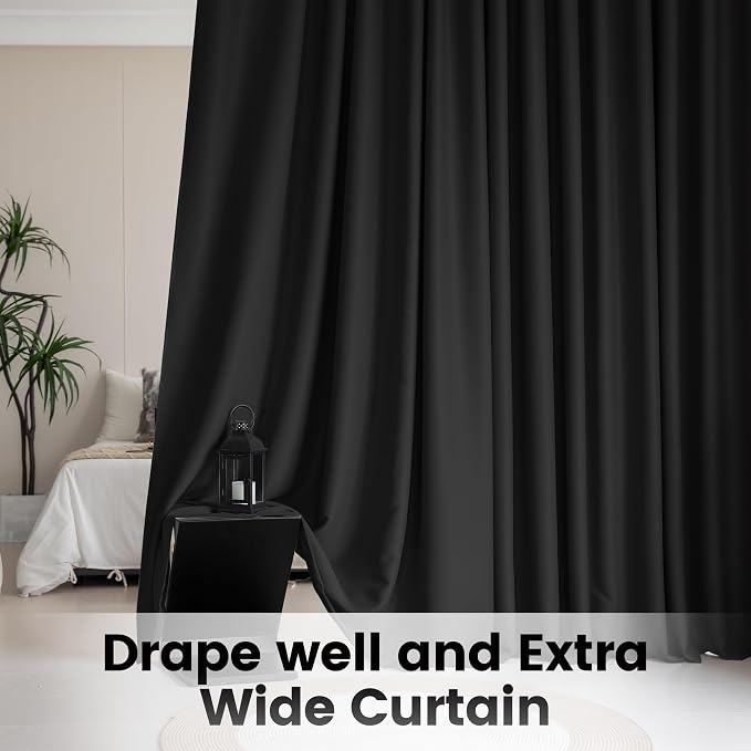 Wall to Wall Room Divider Curtains, Extra Wide Theater Curtains