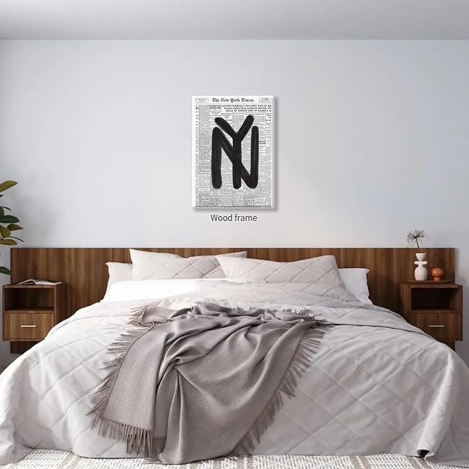 Black and White Newspaper Wall Art Vintage New York City Poster Trendy