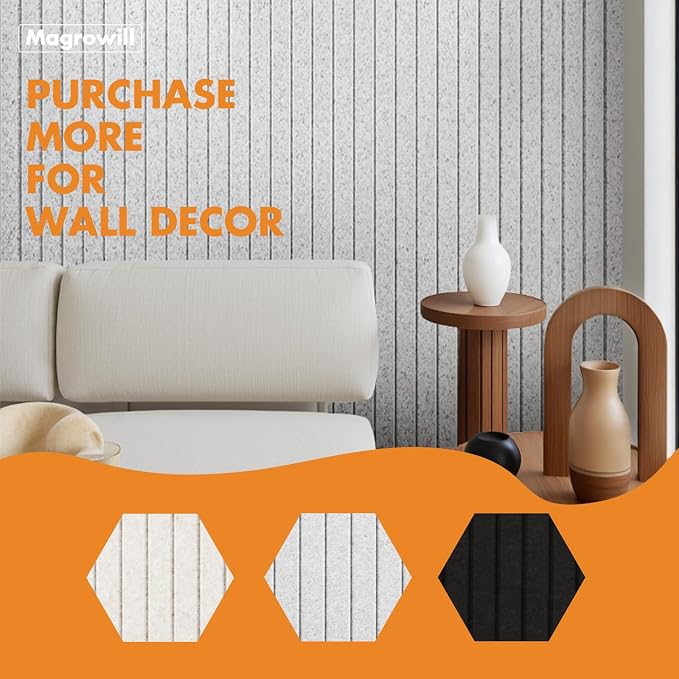 Cork Board Tiles for Wall with Push Pins, Removable 36" x 24" Slat Bulletin