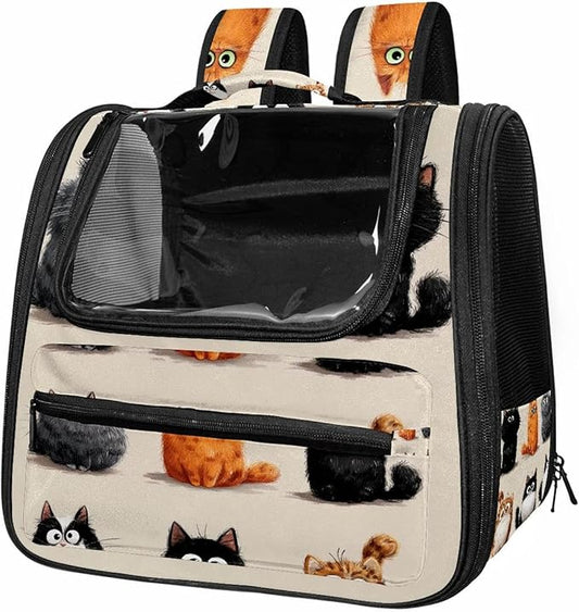 Cute Cats (2) Pet Travel Carrier Soft Sided Portable Bag for Cats, Small Dogs, Kittens or Puppies