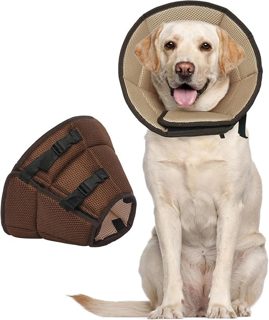Dog Cone for Large Dogs After Surgery, Adjustable Soft Recovery Cone Collar for Dogs to Stop Licking, Professional Elizabethan Collar for Pet, Recovery Cones for Wound Healing & Hot Spots