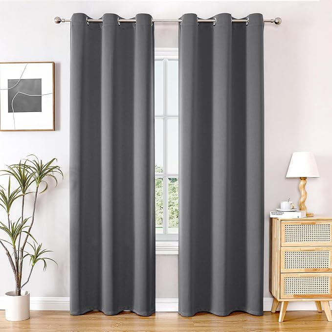 ChrisDowa Blackout Curtains 72 inches Long