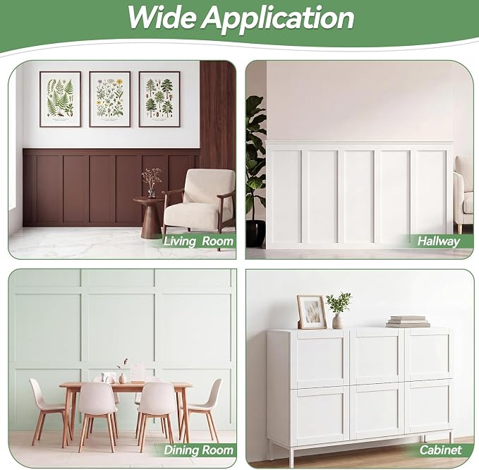 24 Pcs Mdf Board and Batten Wall Panel Kits