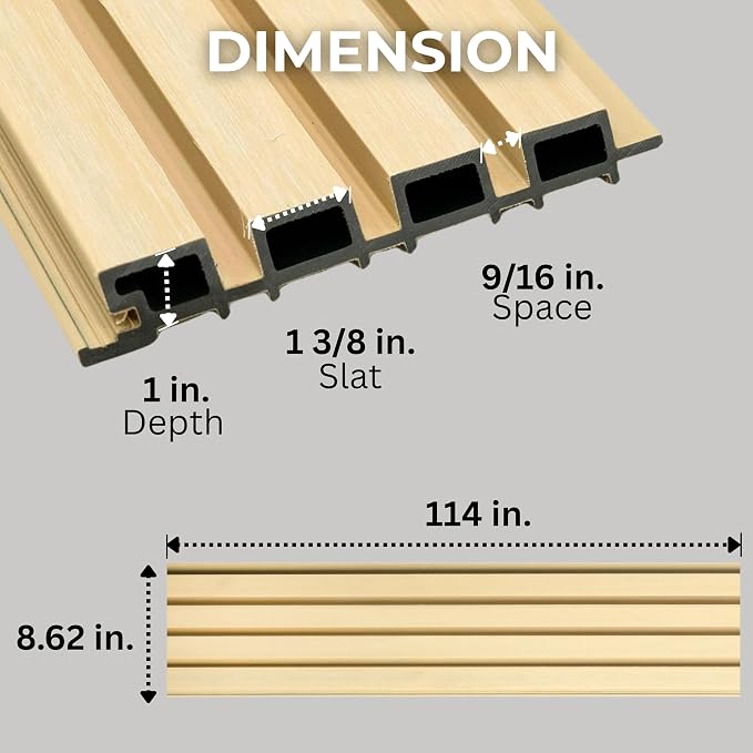 From Plain to Beautiful in Hours WPC Exterior Wall Slat Panels Waterproof