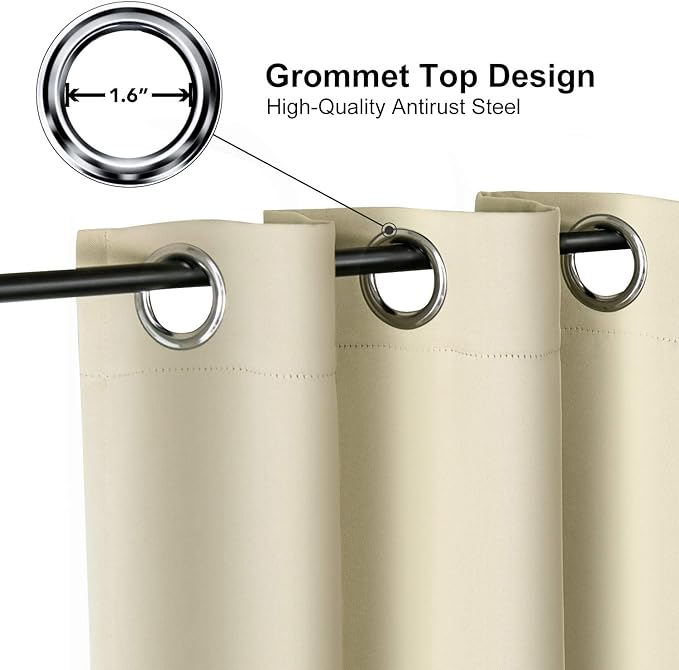 ChrisDowa Blackout Curtains 48 inches Long