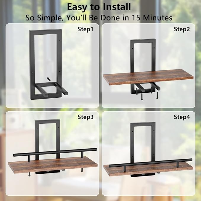 Sbosbo Floating Shelves for Wall, Plant Shelf Indoor, Wall Planters for Indoor
