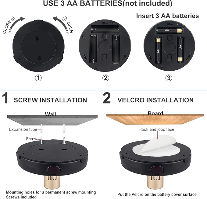 HAMVIDNE LED Spotlight, Battery Powered Picture Lights, Uplighting Indoor