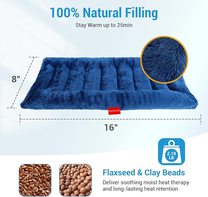 Comfytemp Microwave Heating Pad for Pain Relief, HSA Store, FSA Approved, 8"x16" 2.18LB Hot Pack Moist Heat Physical Therapy for Neck Shoulder, Cramps, Christmas Birthday Gifts for Women Men Seniors