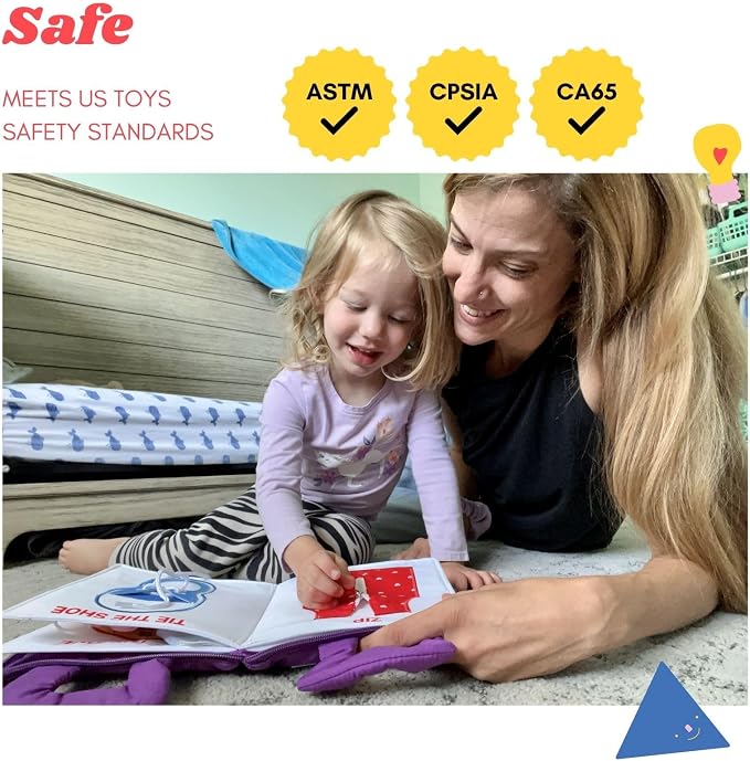 My Quiet Book, Toddler Plane Busy Board Book, All Parts Attached, Ages 2-4 | BAVY Montessori busy board, quiet book, car and airplane, 10 activities, ages 2 to 4, quiet time toy, birthday gift idea