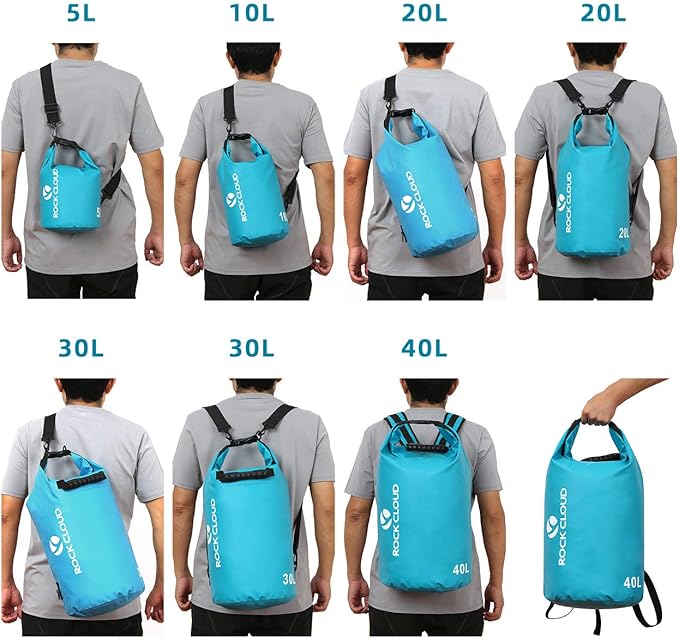 ROCK CLOUD Dry Bag Waterproof 5L Dry Sack for Kayaking Rafting Boating Beach Surfing Swimming Canoe Camping Hiking Fishing Ski