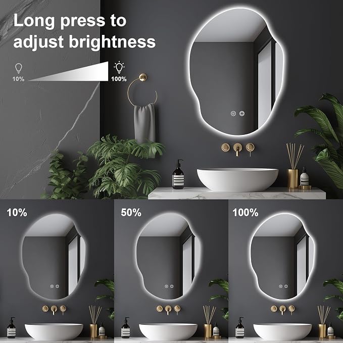 Irregular LED Bathroom Mirror
