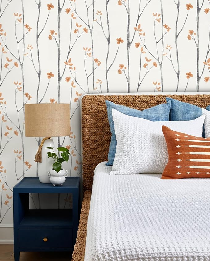 Timeet Peel and Stick Wallpaper Boho Floral Wallpaper Tree ContactPaper