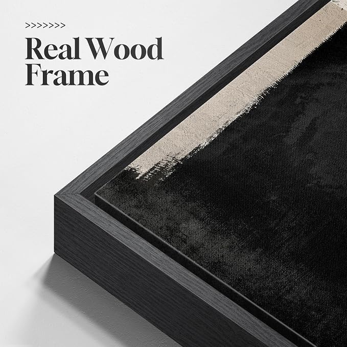 Framed Neutral Abstract Floral Wall Art