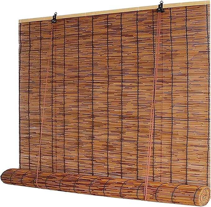 Bamboo Blinds for Patio, Outdoor Bamboo Roll up Shades, Waterproof Cordless