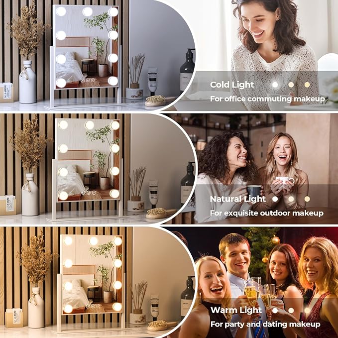 ZL ZELing Vanity Mirror with Lights, Makeup Mirror with Lights, Light up