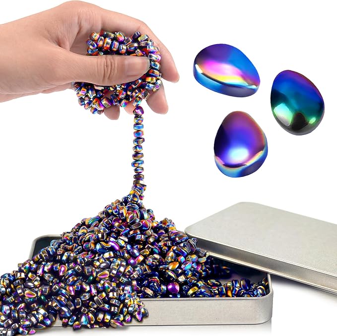 Fidget Toys For Teen Boys Adult, 1000pc Metal Cool Gadgets Gift Quiet Office Desk Sensory Stress Fidgets Beads Stones Toy Anxiety Relief Items For Teen Girls ADHD Autism Autistic Ferrite Putty