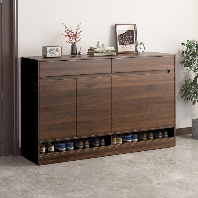 BOMENG Brown Walnut Wood Contact Paper 31.5x157.5in Rustic Distressed Faux Wood