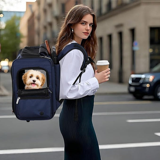 EliteField Deluxe Backpack Pet Carrier (3 Year Warranty, Airline Approved), Travel Soft-Sided Carrier Bag for Dogs, Cats & Small Pets