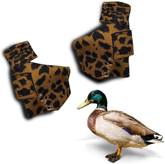 Duck Shoes for Injured Feet – Protective Neoprene Footwear for Ducks, Protective Shoes for Birds with Injured feet, Bumblefoot Relief - XL, 5.75” Max. Inside Width - Leopard