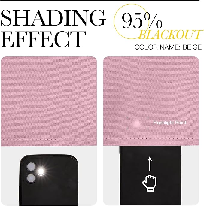 NICETOWN Blackout Curtains for Bedroom, Rouge Pink, 1 Pair, 62 by 63-inch