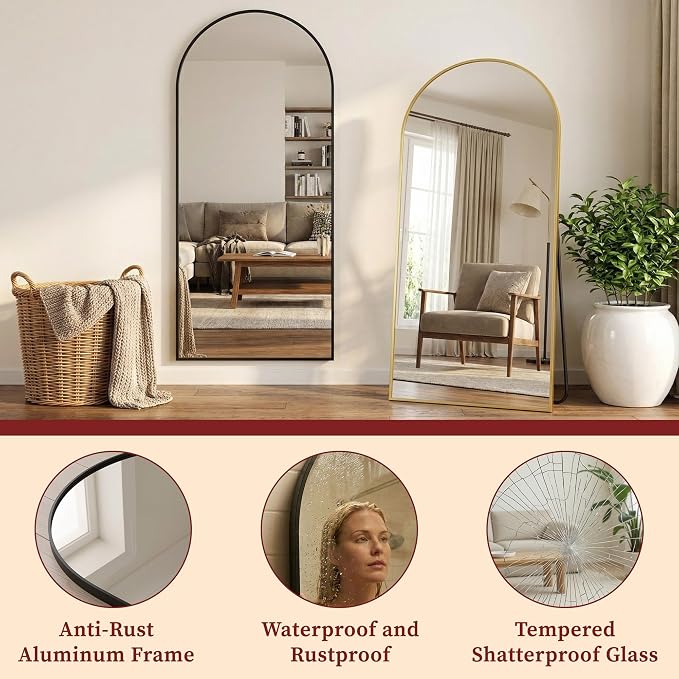 Suidia 82"x44" Arched Full Length Mirror