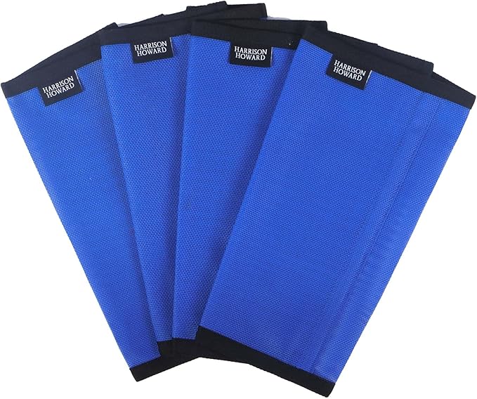 Harrison Howard Loose-Fitting Horse Fly Leggings Breathable, Tear-Resistant Fine Mesh Leg Guards Stay-on Comfortable Fly Boots (Set of 4) Blue Small