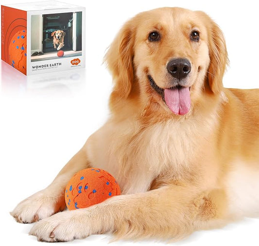 Smart Interactive Dog Toys,Vibrating Dog Ball,Electric Dog Chew Toys for Medium and Large Dogs,Chew-Proof Shell,Automatic Moving/Bouncing/Rotating, E-TPU Material,Ip68 Waterproof