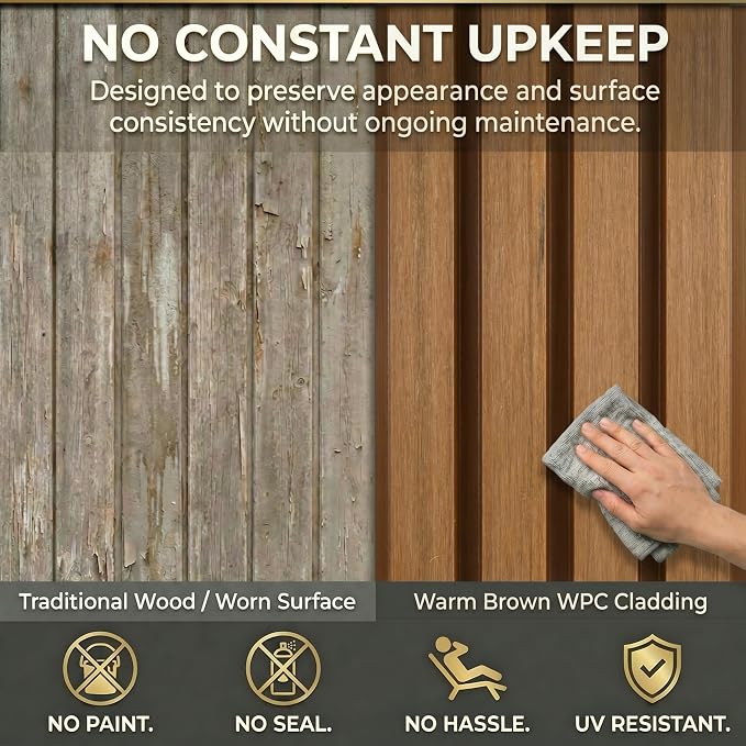 From Plain to Beautiful in Hours WPC Exterior Wall Slat Panels Waterproof