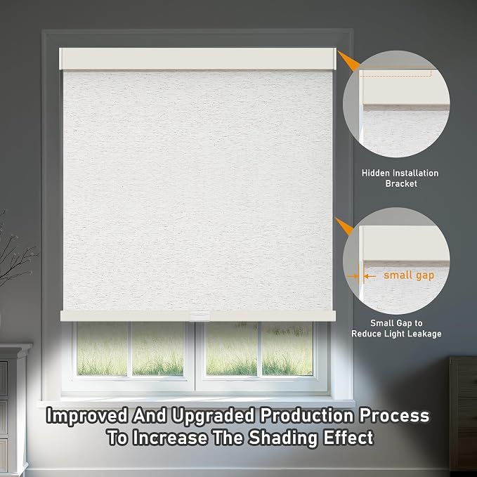 AOSKY Custom Linen Roller Blinds Shades