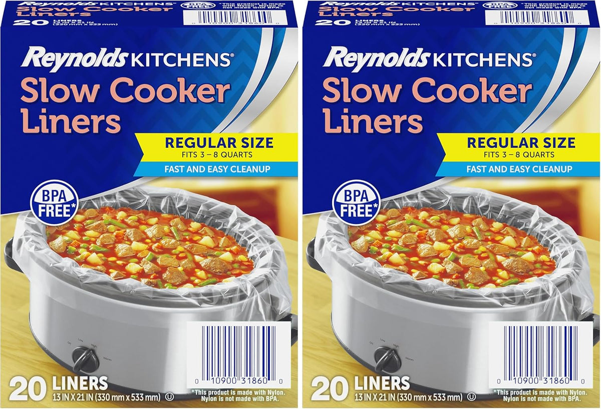 Reynolds Kitchens Slow Cooker Liners, Regular (Fits 3-8 Quarts), 6 Count